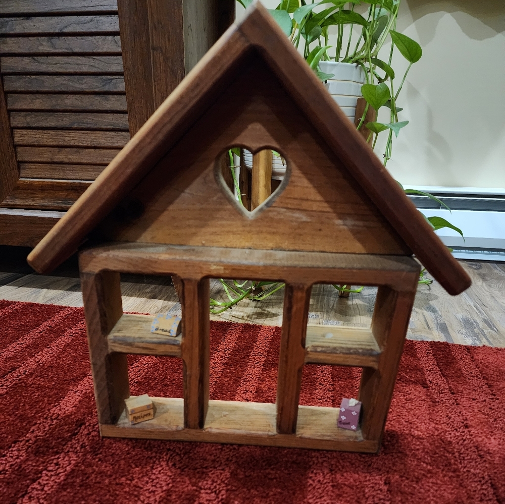 Wood House Display Shelf